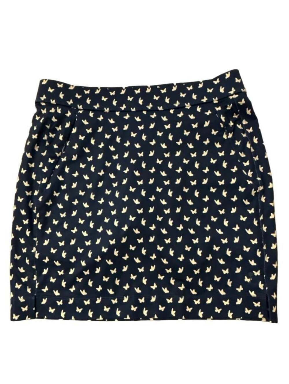 Belyn Key Navy Butterfly Print Skort Size Small